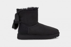 Ugg Classic Heritage Bow Stövlar Dam Svarta | Sverige-21438