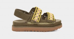 Ugg Goldenstar Heritage Braid Sandaler Dam Olivgröna | Sverige-08279