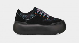 Ugg Marin Mega Spets Heritage Braid Sneakers Dam Svarta | Sverige-09217