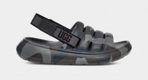 Ugg Sport Yeah Camopop Sandaler Herr Svarta | Sverige-61843