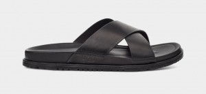 Ugg Wainscott Badtofflor Sandaler Herr Svarta | Sverige-05971