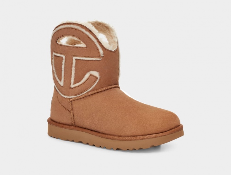 Ugg All Gender UGG x Telfar Logo Mini Stövlar Dam Bruna | Sverige-96035