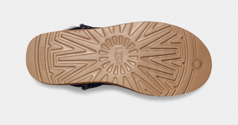 Ugg All Gender UGG x Telfar Logo Mini Stövlar Dam Indigo Blå | Sverige-59321