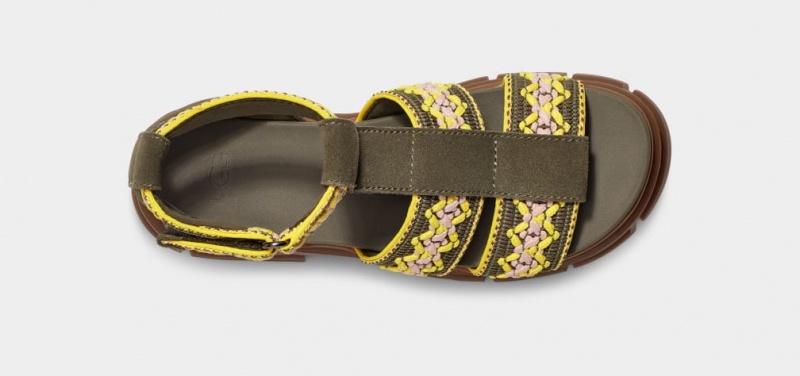 Ugg Ashton Heritage Braid Sandaler Dam Olivgröna | Sverige-70329