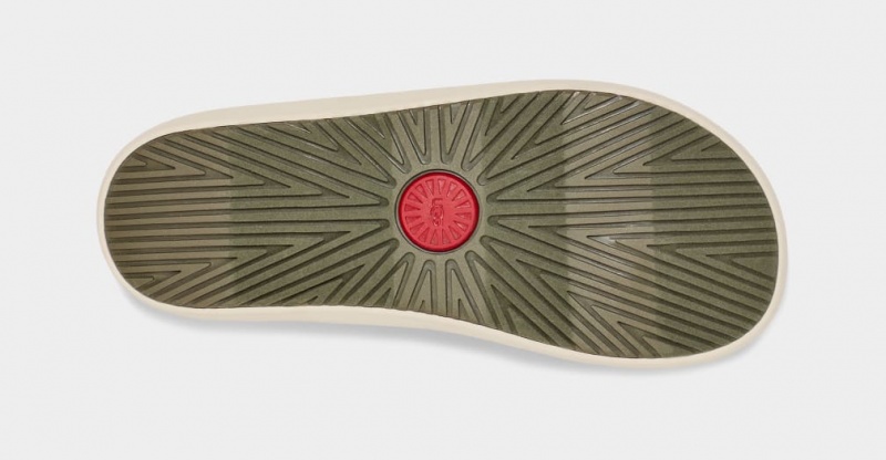 Ugg Brookside II Flip Canvas Sandaler Herr Olivgröna Grå Bruna | Sverige-69512