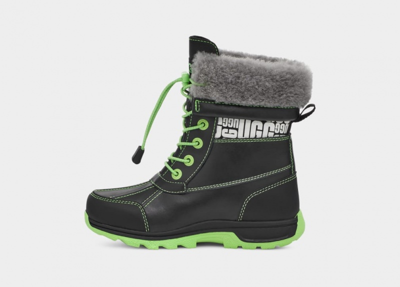 Ugg Butte II CWR Glow Tryck Stövlar Barn Svarta Gröna | Sverige-78260