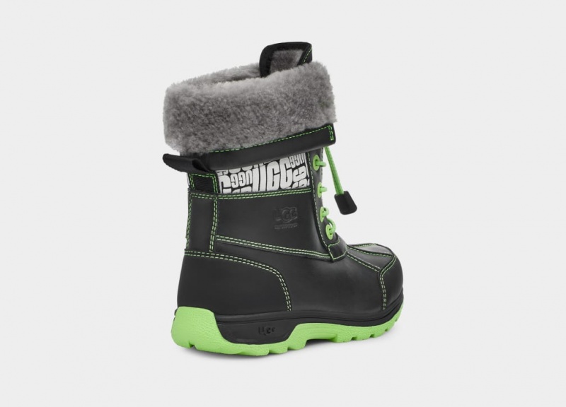 Ugg Butte II CWR Glow Tryck Stövlar Barn Svarta Gröna | Sverige-78260