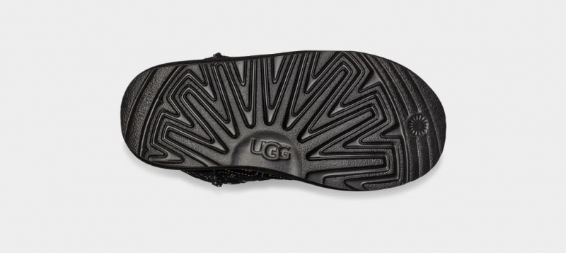 Ugg Classic II Tryck Stitch Stövlar Barn Svarta | Sverige-02756