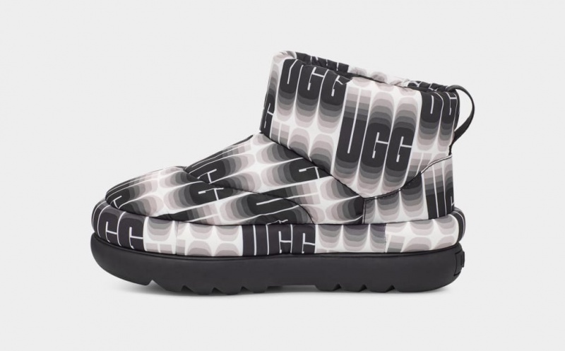 Ugg Classic Maxi Wavelength Mini Stövlar Dam Svarta Vita | Sverige-18465