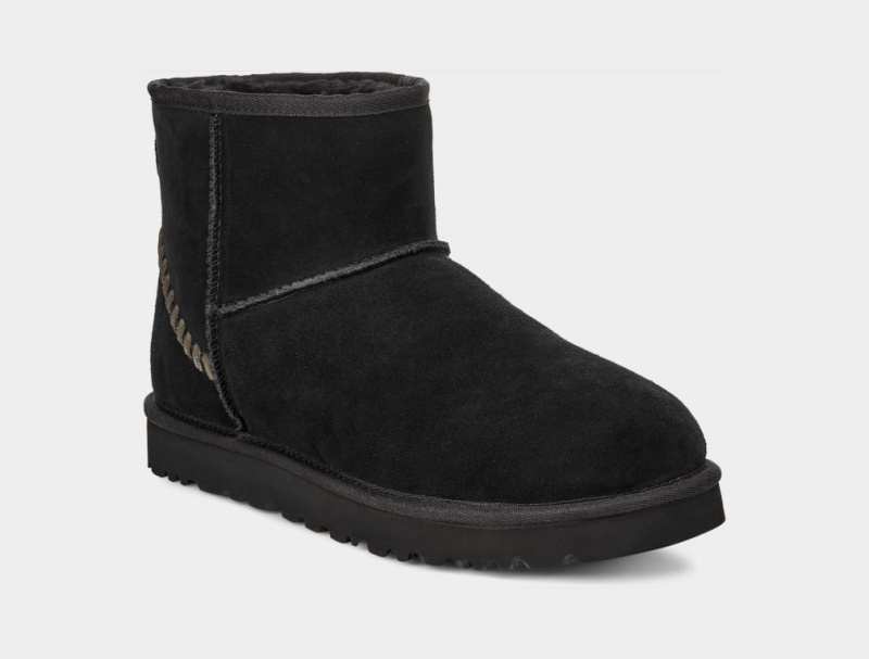Ugg Classic Mini Deco Mocka Stövlar Herr Svarta | Sverige-28641
