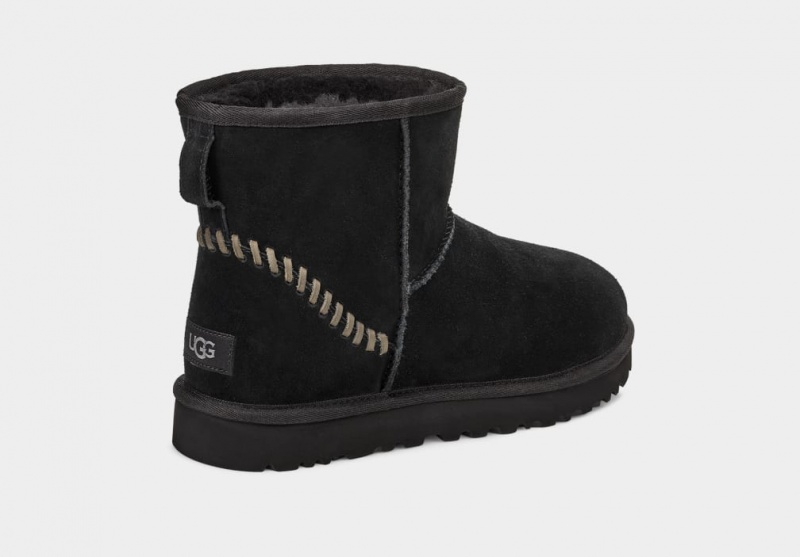 Ugg Classic Mini Deco Mocka Stövlar Herr Svarta | Sverige-28641