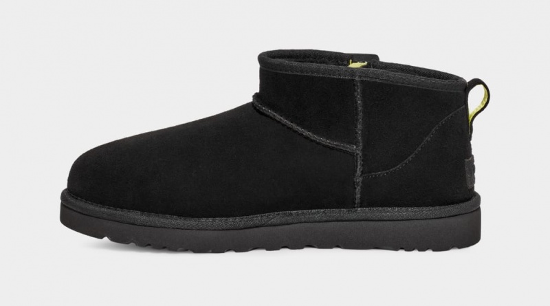 Ugg Classic Ultra Mini Zip Stövlar Herr Svarta | Sverige-58019