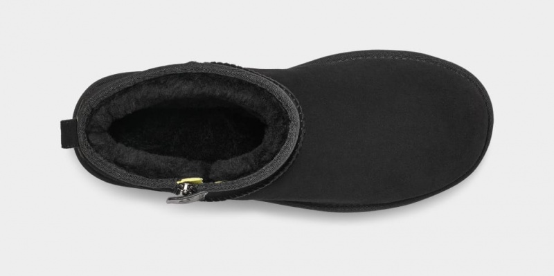 Ugg Classic Ultra Mini Zip Stövlar Herr Svarta | Sverige-58019