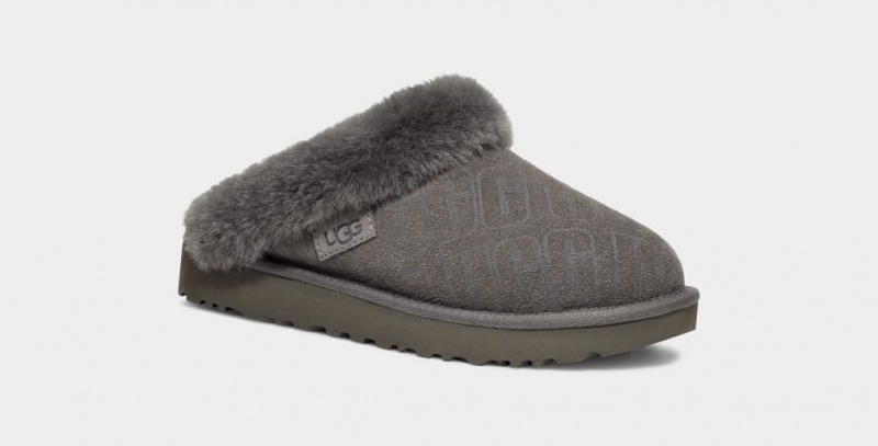 Ugg Cluggette Ugg Tryck Tofflor Dam Grå | Sverige-56807