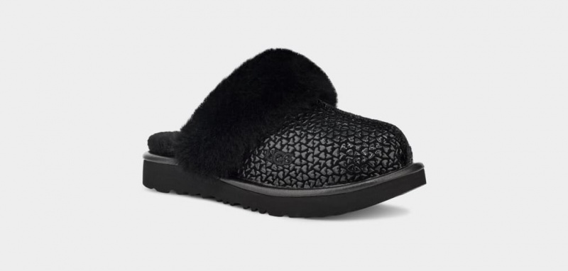 Ugg Cozy II Gel Hearts Tofflor Barn Svarta | Sverige-89726