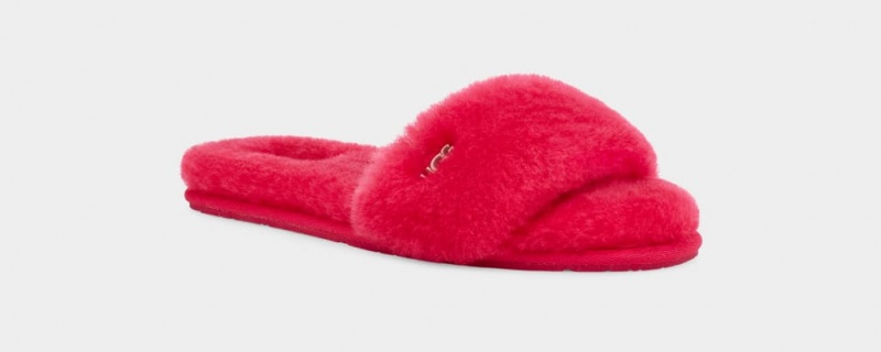 Ugg Fluff Badtofflor II Tofflor Dam Röda | Sverige-46713