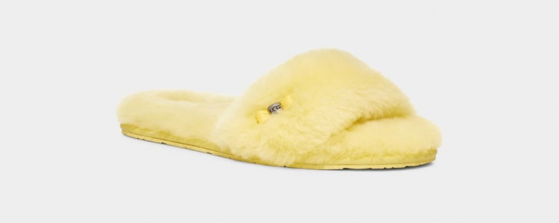 Ugg Fluff Badtofflor Tofflor Dam Gula | Sverige-16740