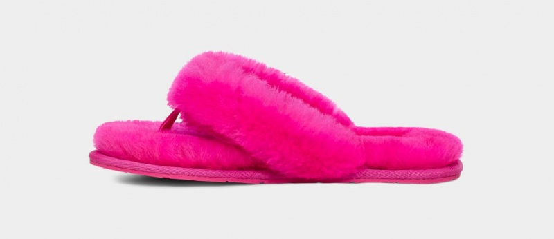 Ugg Fluff Flip Flop Logo Tofflor Dam Rosa | Sverige-17389