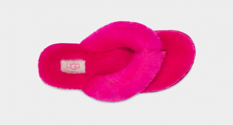 Ugg Fluff Flip Flop Logo Tofflor Dam Rosa | Sverige-17389
