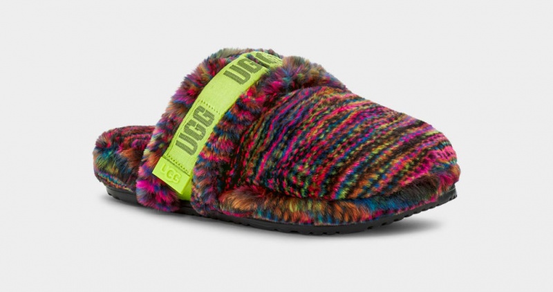 Ugg Fluff It Pixelate Badtofflor Tofflor Herr Svarta | Sverige-56794