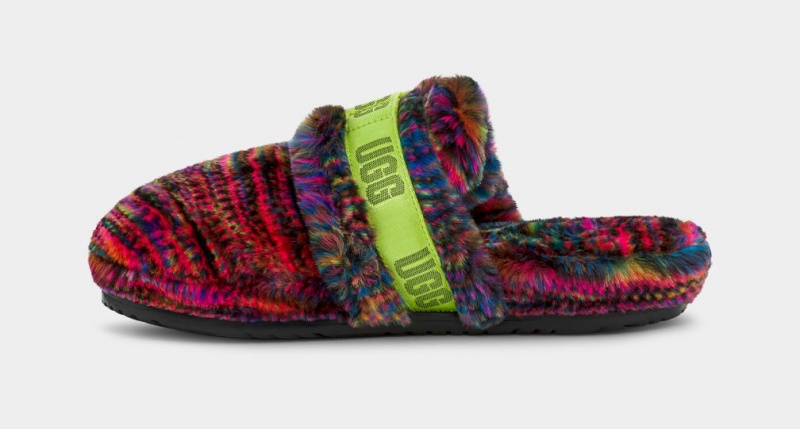 Ugg Fluff It Pixelate Badtofflor Tofflor Herr Svarta | Sverige-56794
