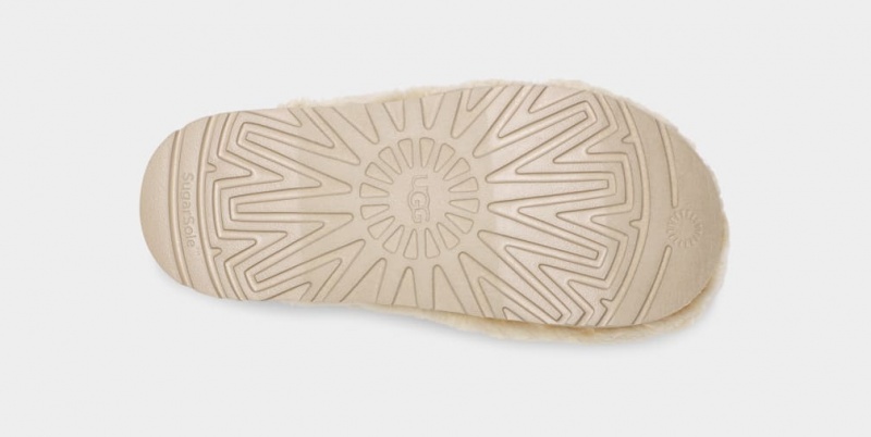 Ugg Fuzz Sugar Badtofflor Tofflor Dam Beige | Sverige-67201