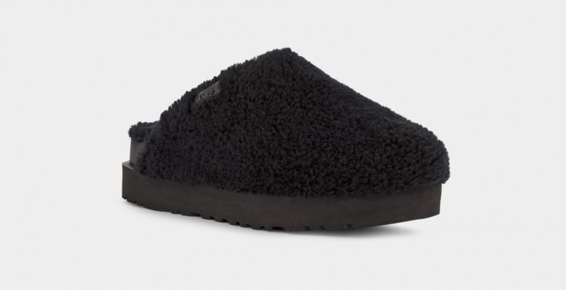 Ugg Fuzz Sugar Badtofflor Tofflor Dam Svarta | Sverige-07459