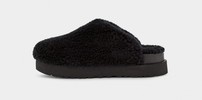 Ugg Fuzz Sugar Badtofflor Tofflor Dam Svarta | Sverige-07459