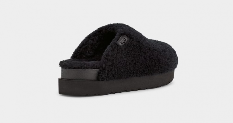 Ugg Fuzz Sugar Badtofflor Tofflor Dam Svarta | Sverige-07459