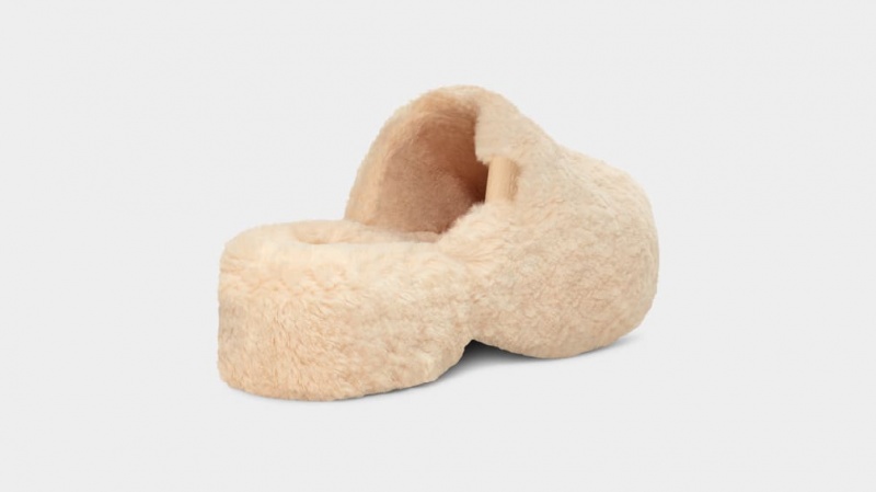 Ugg Fuzz Sugar Clog Tofflor Dam Beige | Sverige-91385
