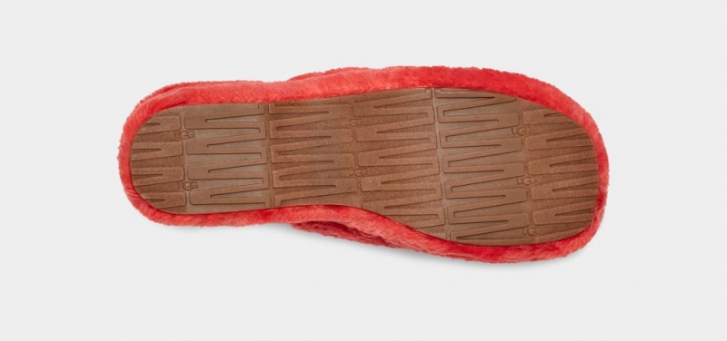 Ugg Fuzz Sugar Clog Tofflor Dam Röda | Sverige-25097