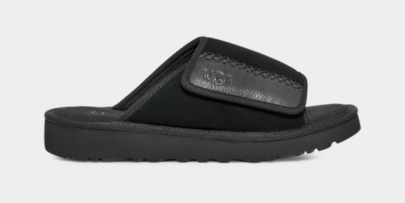 Ugg Goldencoast Badtofflor Sandaler Herr Svarta | Sverige-10923