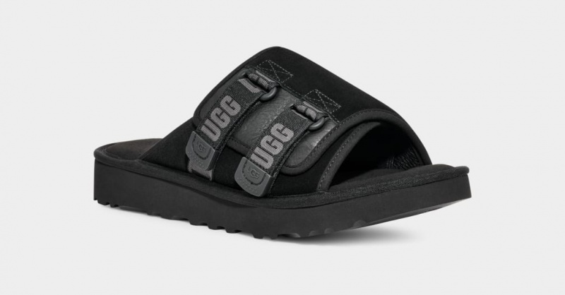 Ugg Goldencoast Rem Badtofflor Sandaler Herr Svarta | Sverige-39254