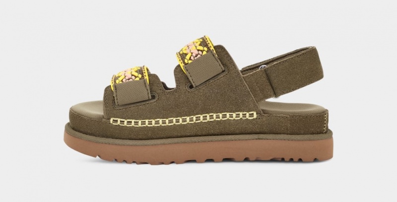 Ugg Goldenstar Heritage Braid Sandaler Dam Olivgröna | Sverige-08279