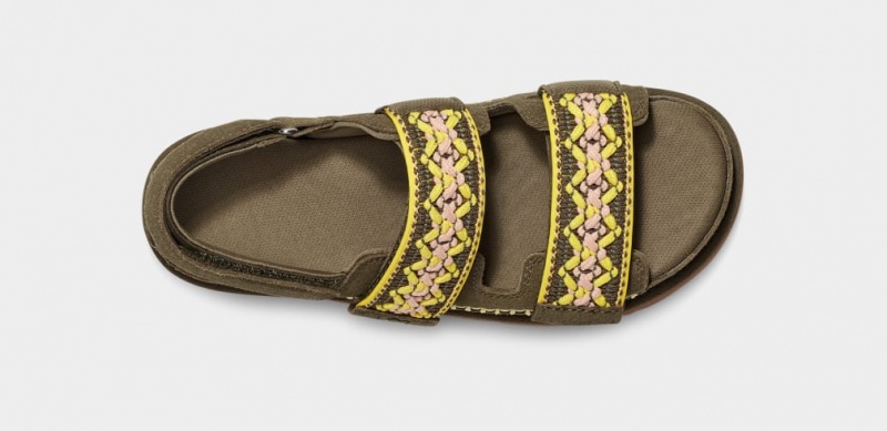 Ugg Goldenstar Heritage Braid Sandaler Dam Olivgröna | Sverige-08279