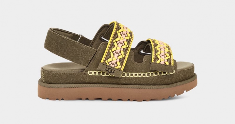 Ugg Goldenstar Heritage Braid Sandaler Dam Olivgröna | Sverige-08279