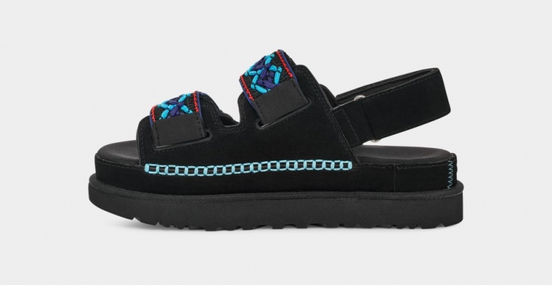 Ugg Goldenstar Heritage Braid Sandaler Dam Svarta | Sverige-41268
