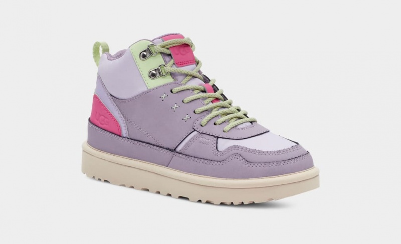 Ugg Highland Hi Heritage Läder Sneakers Dam Lila | Sverige-05379