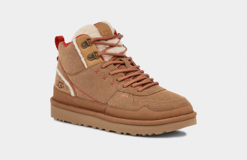 Ugg Highland Hi Heritage Mocka Sneakers Dam Bruna Röda | Sverige-46215