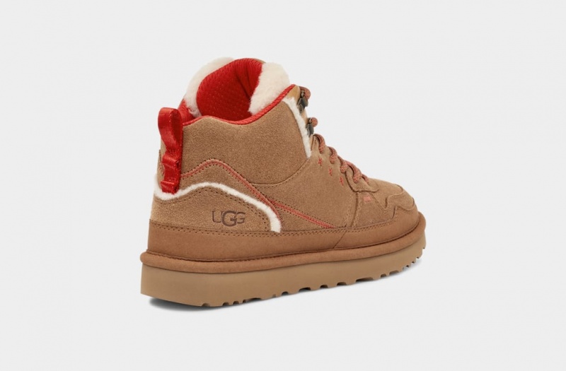 Ugg Highland Hi Heritage Mocka Sneakers Dam Bruna Röda | Sverige-46215