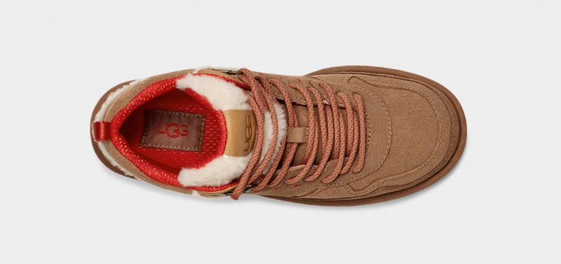 Ugg Highland Hi Heritage Mocka Sneakers Dam Bruna Röda | Sverige-46215