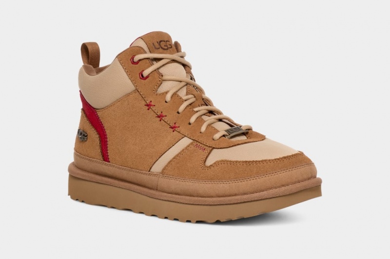 Ugg Highland Hi Heritage Sneakers Herr Bruna Bruna Mörkrosa | Sverige-80512