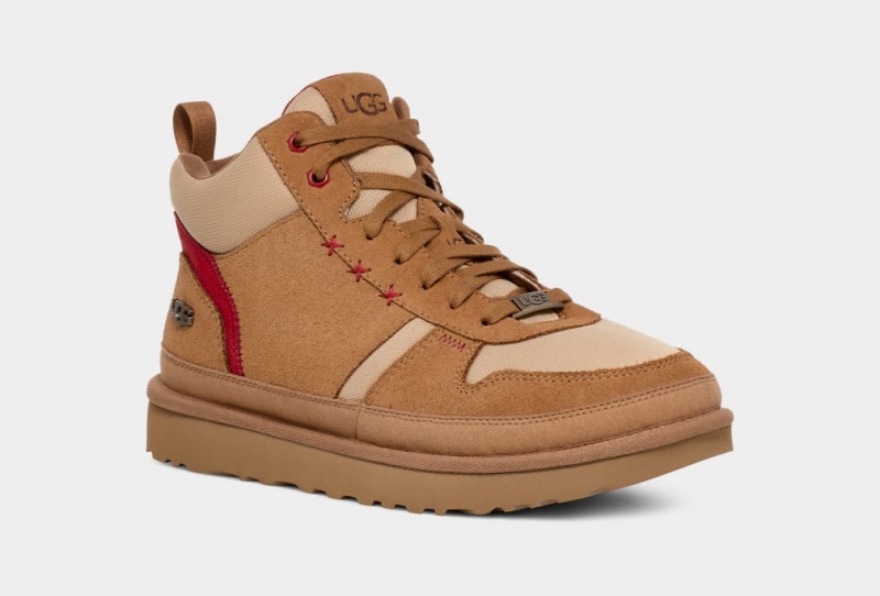 Ugg Highland Hi Heritage Sneakers Herr Bruna Bruna Mörkrosa | Sverige-80512