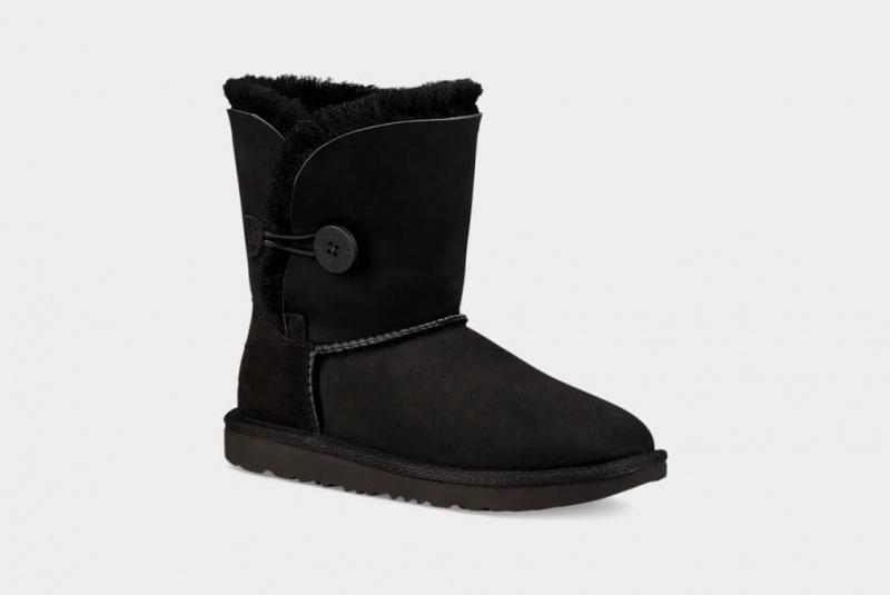 Ugg Korta Bailey Button II Stövlar Barn Svarta | Sverige-31582