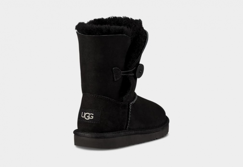 Ugg Korta Bailey Button II Stövlar Barn Svarta | Sverige-31582