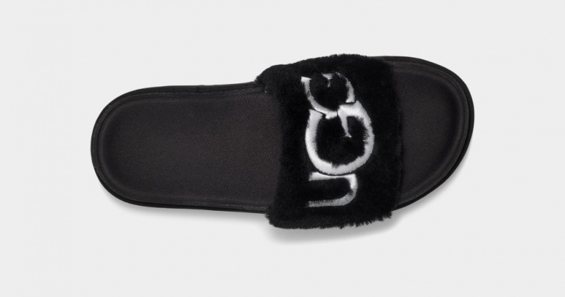 Ugg Laton Fur Badtofflor Tofflor Dam Svarta | Sverige-90724