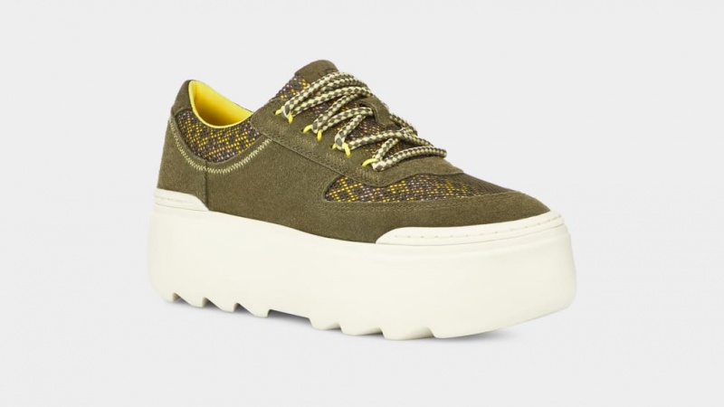 Ugg Marin Mega Spets Heritage Braid Sneakers Dam Olivgröna | Sverige-69384