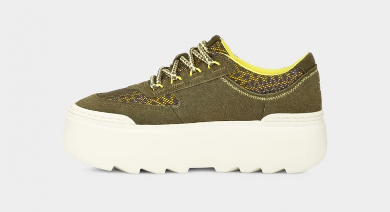 Ugg Marin Mega Spets Heritage Braid Sneakers Dam Olivgröna | Sverige-69384
