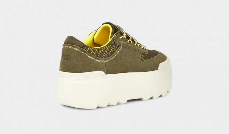 Ugg Marin Mega Spets Heritage Braid Sneakers Dam Olivgröna | Sverige-69384