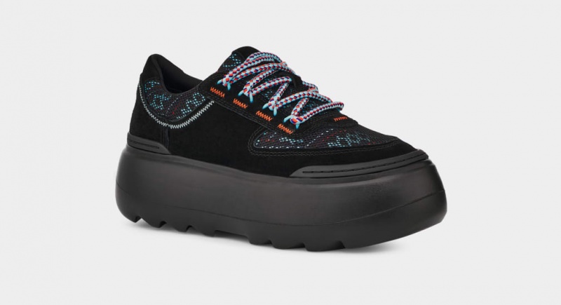 Ugg Marin Mega Spets Heritage Braid Sneakers Dam Svarta | Sverige-09217